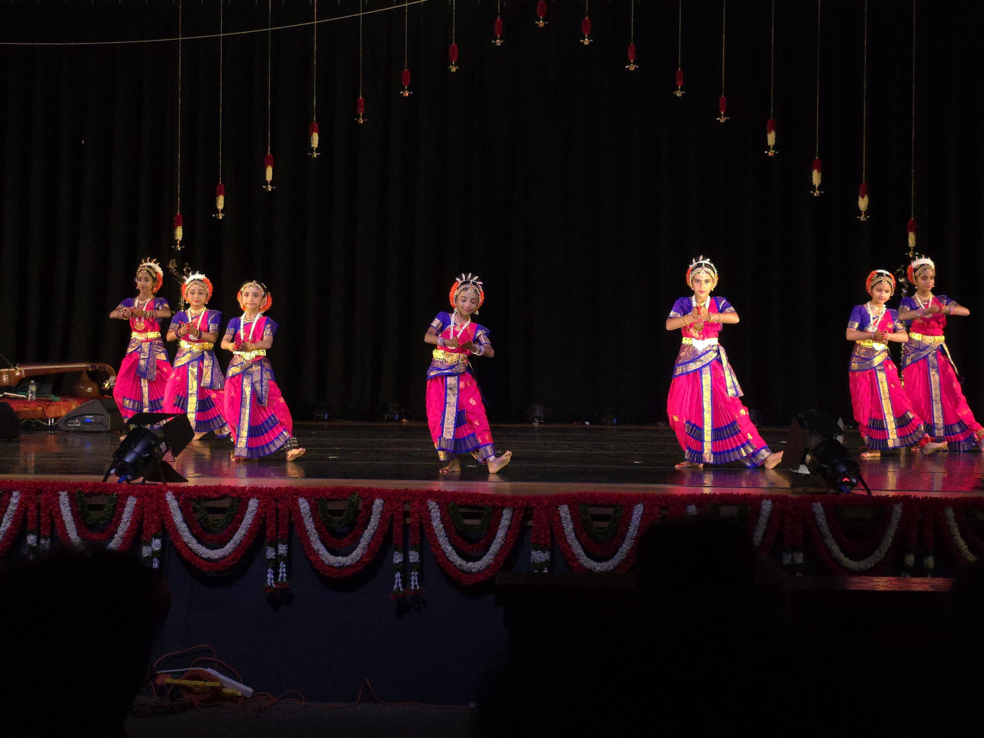 Students learning dance